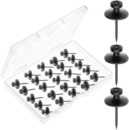 Mr. Pen- Double Headed Picture Hanging Nails, 25 Pack, Black, Picture Nails, Tacks for Wall Hangings, Pins, Thumb Tacks, Picture Hangers