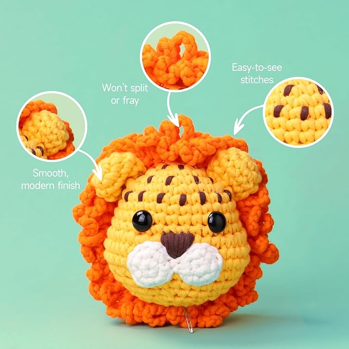 Crochet Yarn with Cotton Yarn for Crocheting - Crochet Knitting Yarn for Beginners with Easy-to-See Stitches - Yarn for Crocheting - Parfait Chunky Yarn -Cotton-Nylon Blend (Sunrise red)