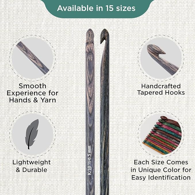 KnitPro Dreamz Afghan/Tunisian Crochet Hook | US Size K (6.5mm)