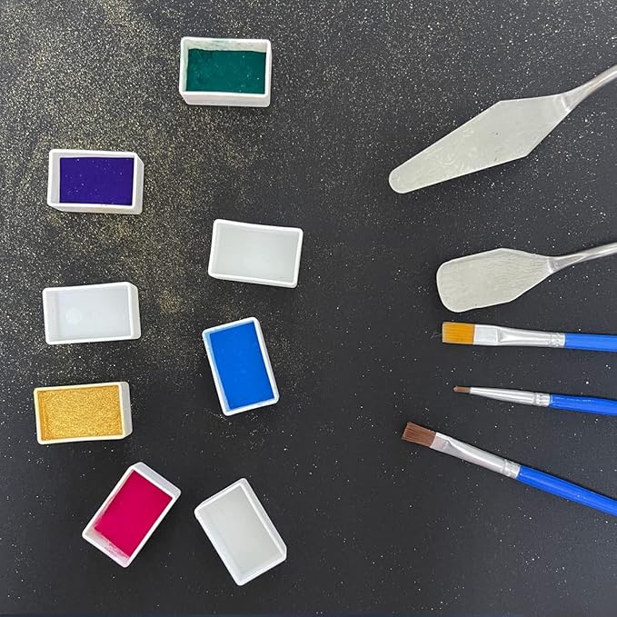 FCLUB Empty Watercolor Pans – 20 Full Pans (3ml) & 20 Half Pans (2ml), Refillable Plastic Watercolor Paint Pans for DIY Paints, Solid Watercolors, Fits Metal Watercolor Tins & Travel Palettes