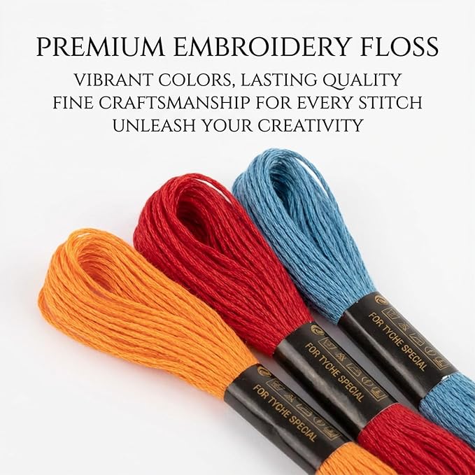 Sukh 100 Colour Embroidery Thread - Rainbow Embroidery Floss Bulk for DIY Sewing & Crafts