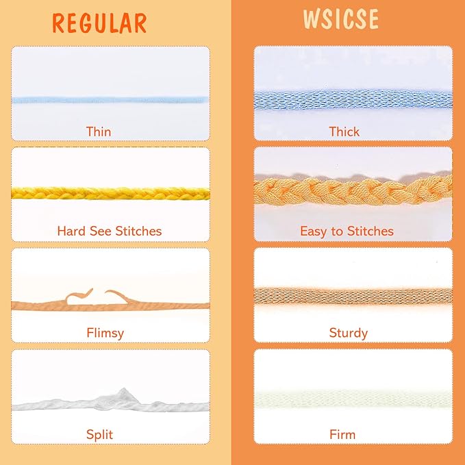 WSICSE 8x50g Beginner Crochet Yarn, Cotton Yarn for Crocheting Easy-to-See Stitches Chunky Thick Soft Yarn for Knitting Easter Basket Stuffers