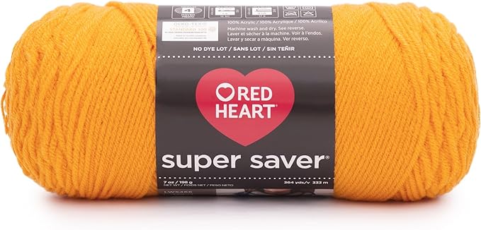 RED HEART Super Saver yarn, Saffron