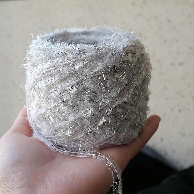Hand Spun Art Yarn 2 Pack of 50g/Skein with Hand Blended Colorful Handmade for Jewelry Making, Junk Magazines Knitting Crafts Textile Decorative Tassels Card Making