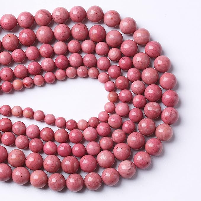 10mm 38pcs 7A Premium Gemstone Rhodochrosite Beads Natural Stone Round Loose Energy Healing Beads for Jewelry Making DIY Bracelet