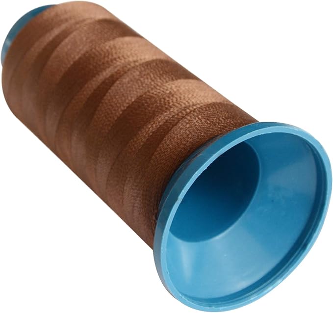 Hair Weaving Thread with C/J/I/T Needles 1500 Yards 210 D Strength Polyester Thread Sewing Thread for Making Wigs Hair Extension Kit (Brown)