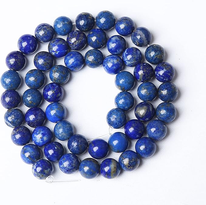 AAA+ Natural Lapis Lazuli Gemstone Beads 8mm 45PCS Round Loose Stone Beads for Jewelry Making DIY Bracelets Necklace Earrings