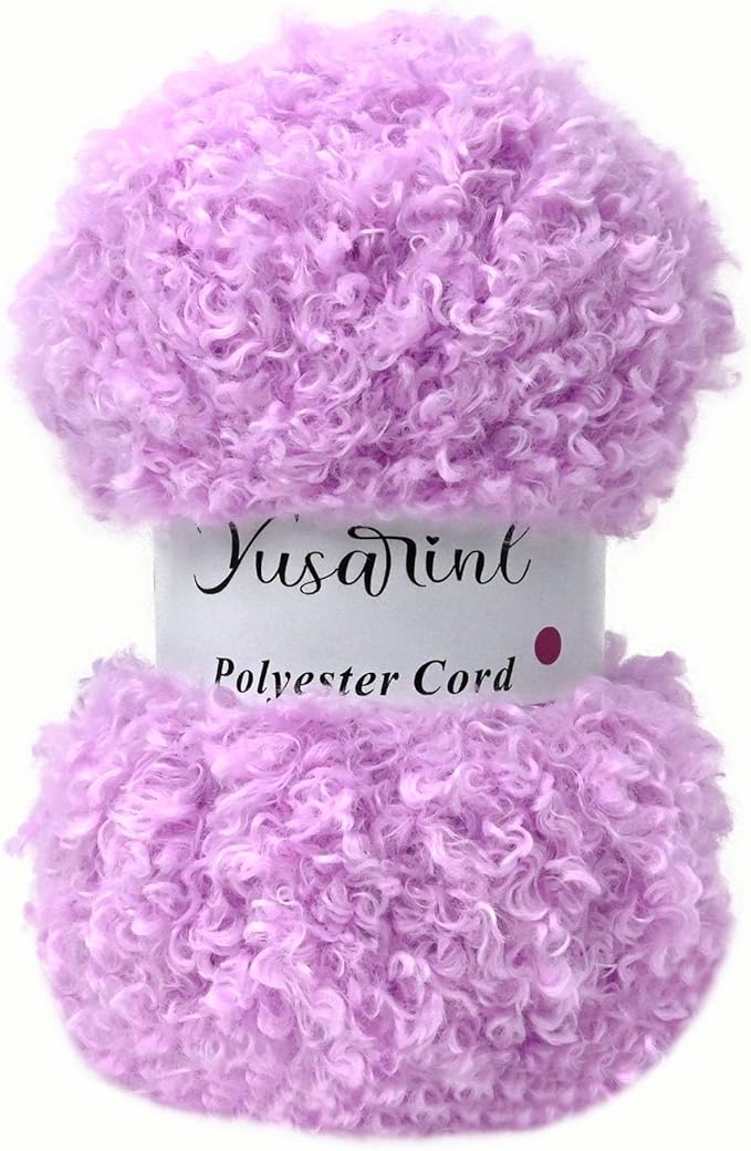 (32 Colors Available) Yusarinl Teddy Bear Yarn,Fuzzy Yarn for Crochet Polyester Plush Fur for Crafts Fluffy Fuzzy for Knitting(3.35 oz, 40 yds)-Bright Purple