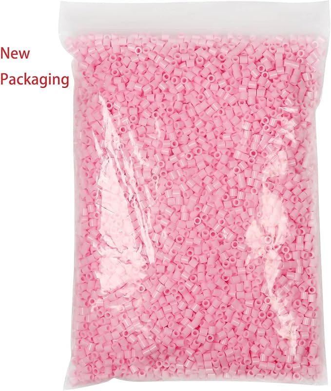 banchelle fuse beads melting beads refills for 5 mm fuse bead board, about 7000 pcs (pink)