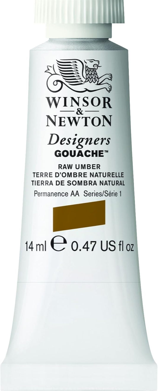 Winsor & Newton Designer's Gouache, 14 ml (0.47oz) tube, Raw Umber