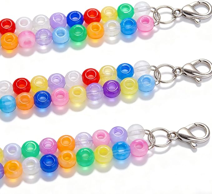 1000pcs Pony Beads, 15 Color Kandi Beads for Bracelets Making Kit, Hair Braids Crafts Jewelry Making Crafts Friendship Necklace Earrings DIY (Two Tone Color Mixing)