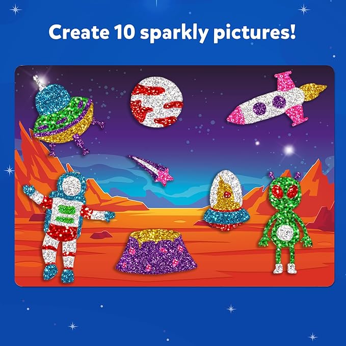 skillmatics foil fun - space, no mess art for kids, craft kits & supplies, diy creative activity, travel toys, gifts for boys & girls ages 4, 5, 6, 7, 8, 9