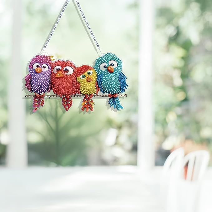 VNRGG Adult Bird Diamond Art Pendant SetDIY,Special Shaped RhinestoneHome Garden Wall Hanging Kits，Box Packing.