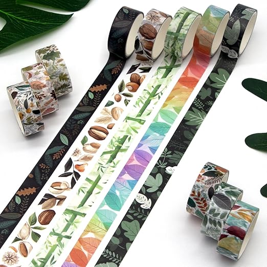 wapetashi cute washi tape set, 38 rolls animals washi tapes for journaling supplies, 25mm & 15mm wide kawaii tape for scrapbooking, planners, diy crafts, gift for kids
