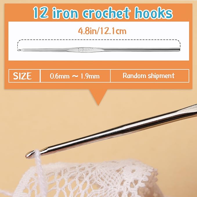 IMZAY 110 Pcs Crochet Hooks Set, Crochet Needles, Ergonomic Crochet Hooks Kit with Storage Case, Knitting Accessories, Knitting Blunt Needles Stitch Marker DIY Hand Knitting Craft for Beginners