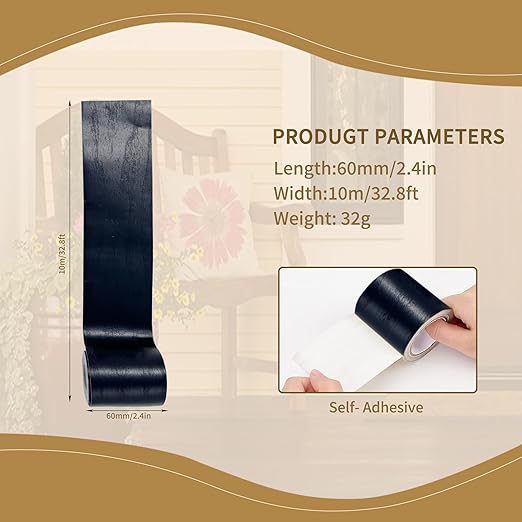 Wood Grain Repair Tape, 2.4" x 32ft Self Adhesive Tape for Furniture, Flooring, Cabinets, Doors, Windows, DIY Crafts - Durable, Easy to Use for Seamless Repairs