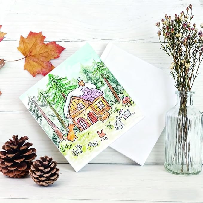 2PCS 5x5 Inch White Blank Books 160GSM Blank Hardcover Book to Write Stories Hardcover Sketchbooks for Students DIY Make Your Own Book Blank inside 48 Pages