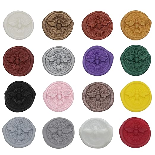 andotopee 600pcs pearl white wax seal beads, premium pearlescent sealing wax pellets for stamp seals, wedding invitation, letter envelope, thanks card, scrapbook diy & bridal crafts