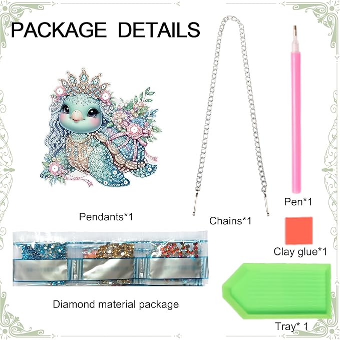 Tontut 5D DIY Diamond Art Painting Pendant kit, Crown Turtle Special Shape Hanging Crystal Window Pendant kit, Adult Gift Home Curtains, Yard Entrance Decoration