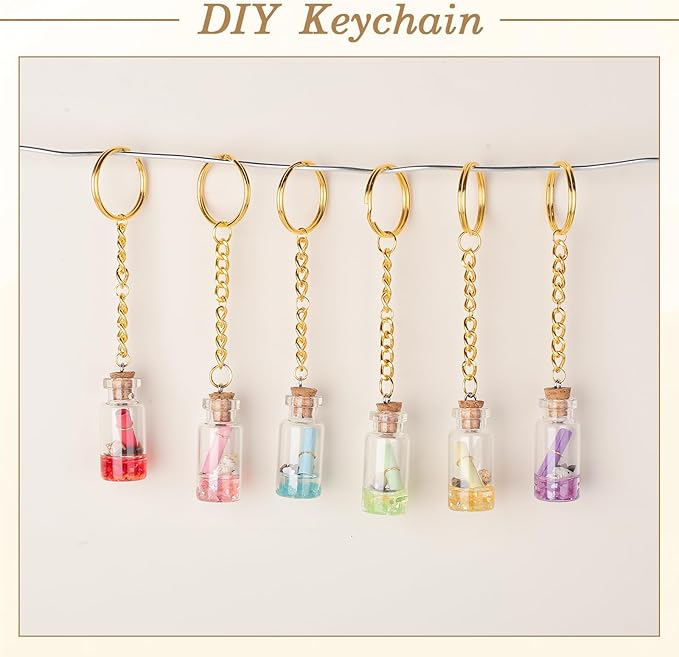 BESARME 1130PCS Keychain Making Kit Jump Rings for Jewelry DIY Key Chain Supplies with Keyrings Bulk, Metal Lobster Claw Clasp, Swivel Snap Hook, Extender Chain for Crafts Accessories（Gold）