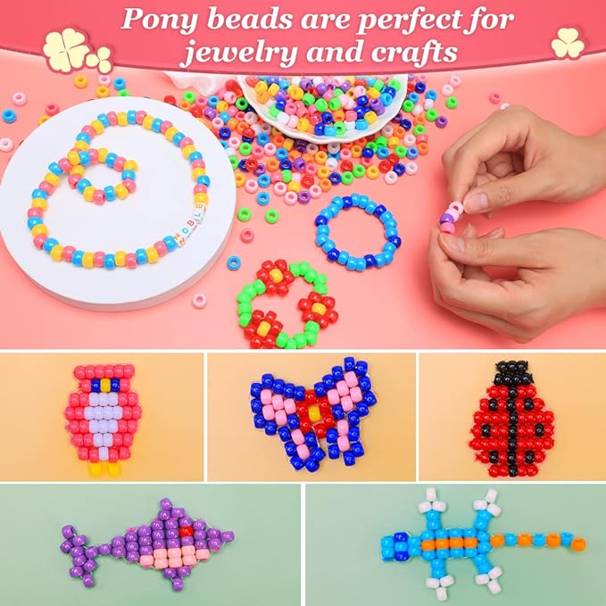 eppingwin beads and bead assortments (1000 pony beads-orange transparent)…