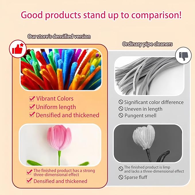 HUEYTON DIY Lily Bouquet Making Kit with 440pcs Pipe Cleaners, Purple - Themed Chenille Stems & Decorative Accessories, Perfect for Craft Projects, Party Decorations & Handmade Presents