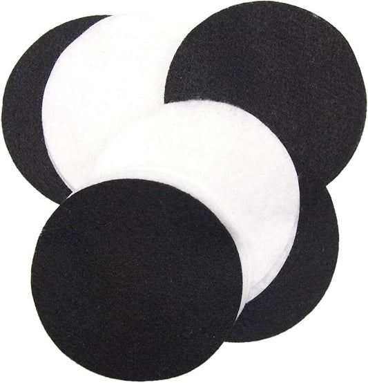 Playfully Ever After Black & White Craft Felt Circles (5 Inch - 15pc)