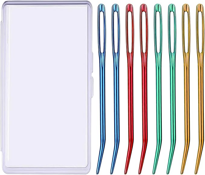 UOOU Yarn Needle, Tapestry Darning Needle for Yarn, Yarn Needles Large Eye with Storage Box for Knitting, Crocheting (Random Color)