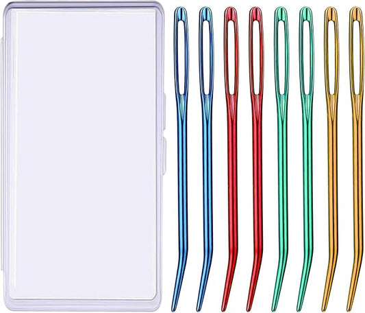 UOOU Yarn Needle, Tapestry Darning Needle for Yarn, Yarn Needles Large Eye with Storage Box for Knitting, Crocheting (Random Color)