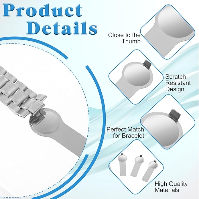 5 PCS Double-Sided Italian Bracelet Link Tools, Thumb Style Stainless Steel Charms Opening Tools Metal Bracelet Helper Fitting Tool for Add and Remove Charm Bracelets
