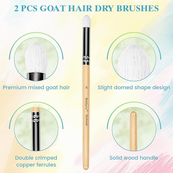 12pcs Miniature Paint Brushes Drybrush Set, Detail Paint Brushes for Acrylics, Watercolor, Figurines Model, Face Painting, Piant by Number Kit for Adults - Triangular Handles (Wooden)