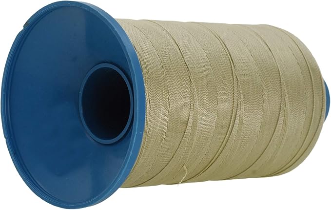 Mandala Crafts Size 138 420D T135 Bonded Nylon Thread - Beige 1250 YDs Tex 135 Heavy Duty Sewing Threads for Leather, Jeans, Weaving, Outdoor Marine Upholstery