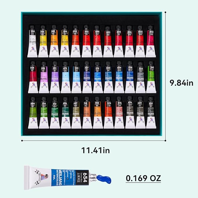 Watercolor Paint Set, 36 Vibrant And Bright Colors Watercolor, Excellent Pigment And Spread Watercolor Paint, Portable 5ml Watercolor Paint Tubes, Suitable For Beginners And Artists
