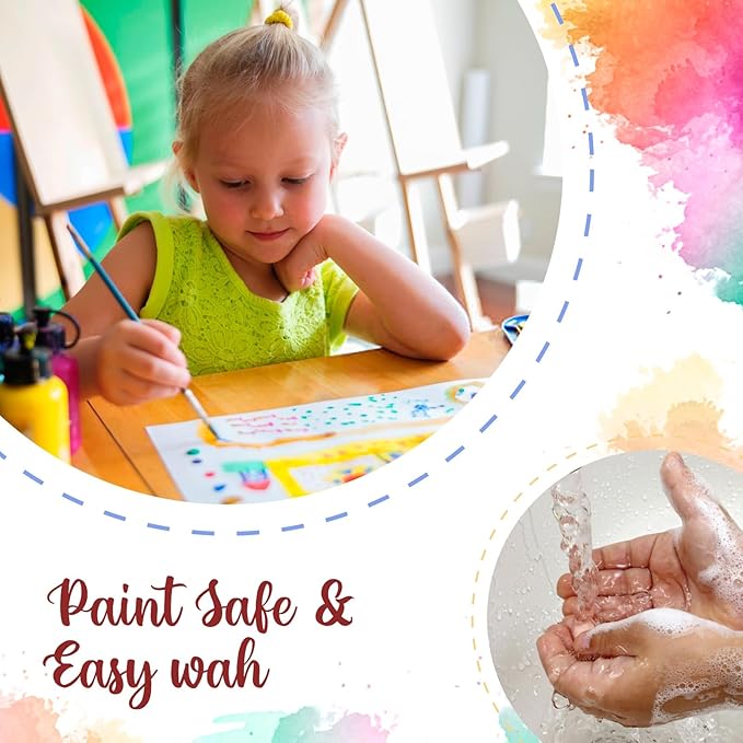 Watercolor Paint Set - 8 Classic Washable Paint Colors with Paint Brush - Non-Toxic Water Color Paint Sets For Kids & Adults - Ideal for Art, Crafts & School Supplies (Pack of 2)