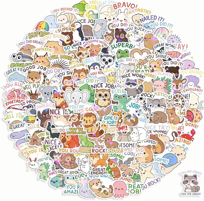 cute stickers bulk for kids,girls,boys,teens adult water bottle laptop, phone (teacher reward stickers)