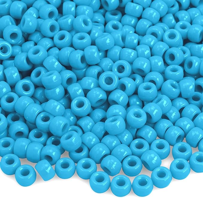 pony beads 1100 pcs, beads for jewelry making, beads for bracelets making, hair beads, bracelet beads, blue beads for crafts, hair beads for braids for girls (sky blue)