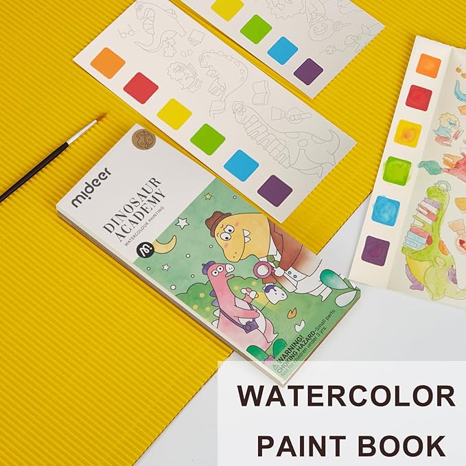 Pocket Watercolor Book Set, Watercolor Painting Book,Watercolor Bookmarks for Kids, Beginning, Students Painters Christmas Gifts (1PCS-C)