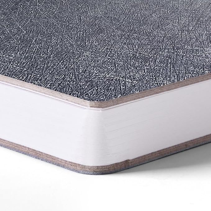 Mifuner Dark Grey Hardcover Sketchbook Square Hardbound Sketch Journal 4.7 x 4.7 Inch 42 Sheets Art Book 250GSM Ultra Smooth Paper Ideal for Pencils,Water Color Pen,Marker Pen