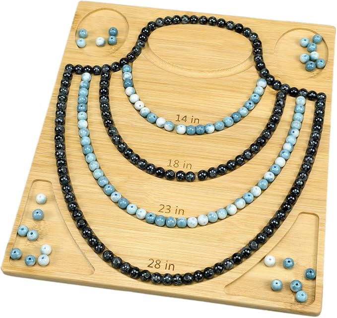 Petoysoso Bead Boards for Jewelry Making,Bamboo Necklace Making Supplies,Jewelry Making Supplies,Bead Board Tray