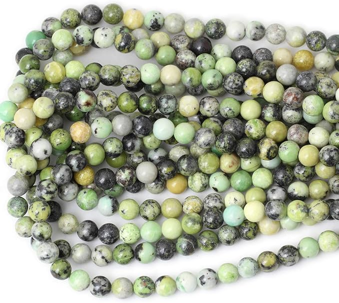 cheavian 45pcs 8mm natural australian jade stone beads round loose beads for jewelry making diy handmade materials 1 strand 15"