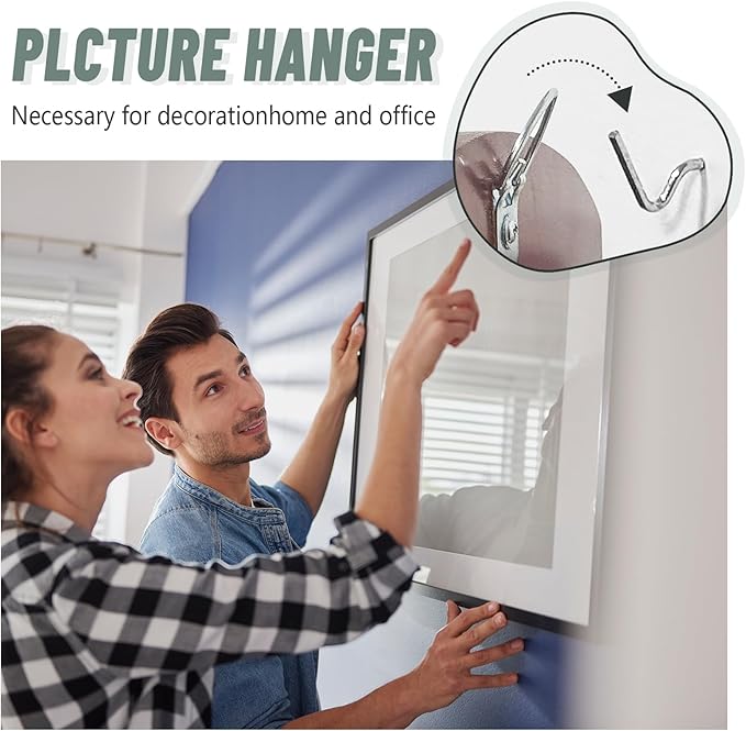 Super Hooks Picture Hanger,Gorilla Hooks - Hang Art, Clock, Shelves, Mirrors, Frames, or Planters for Home and Office Decorations-30pcs
