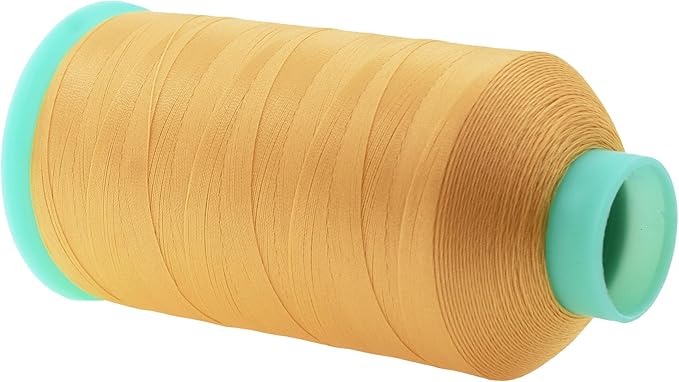 Mandala Crafts Size 46 210D T45 Bonded Nylon Thread - Blonde 2843 YDs Tex 45 Heavy Duty Sewing Threads for Leather, Jeans, Weaving, Outdoor Marine Upholstery