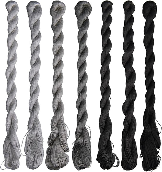 Natural 100% Silk Thread, Handmade Embroidery Thread Silk Floss 7 Colors 110m Each (41)