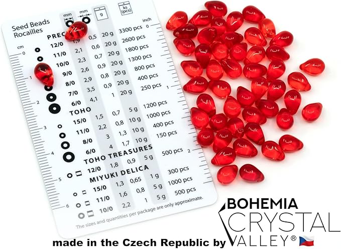 Czech 50-Piece Glass Beads, 6x9mm, Teardrop Siam Red