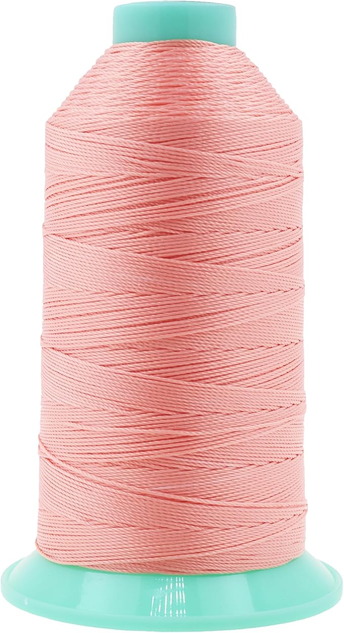 Mandala Crafts Size 277 840D T270 Bonded Nylon Thread - Blush 800 YDs Tex 270 Heavy Duty Sewing Threads for Leather, Jeans, Weaving, Outdoor Marine Upholstery