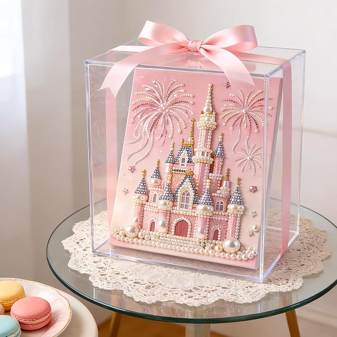 2026 New DIY Castle Beaded Art Kit - Castle Pearl Painting Kit, Plastic Pearl Art Craft for Adults and Beginners, Home Wall Decor, Valentine's Day Gift