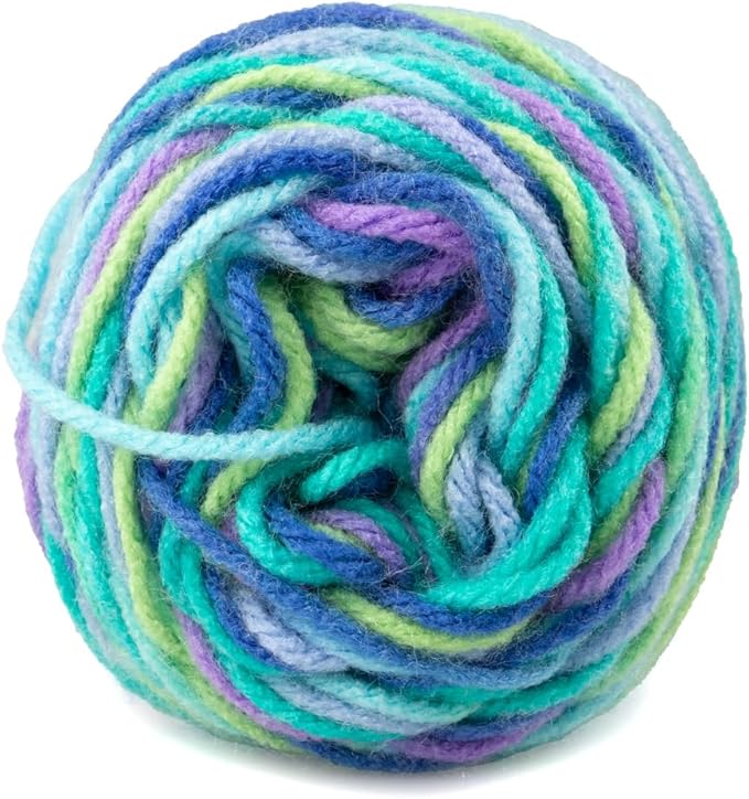 Craft County Size 4 (Medium) 100% Acrylic Fiber Yarn – Variety of Color and Pattern Options – Great for Crochet, Knitting, and Weaving (Wildflower)