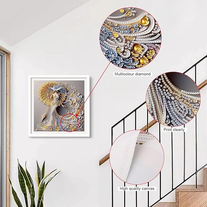 AiYuanzsh 5D Special Shaped Diamond Painting Kit - Charming Goddess Design, Unique Crystal Rhinestone Diamond Art Set for Beginners and Adults, Perfect for Home Wall Decor and Holiday Gifts
