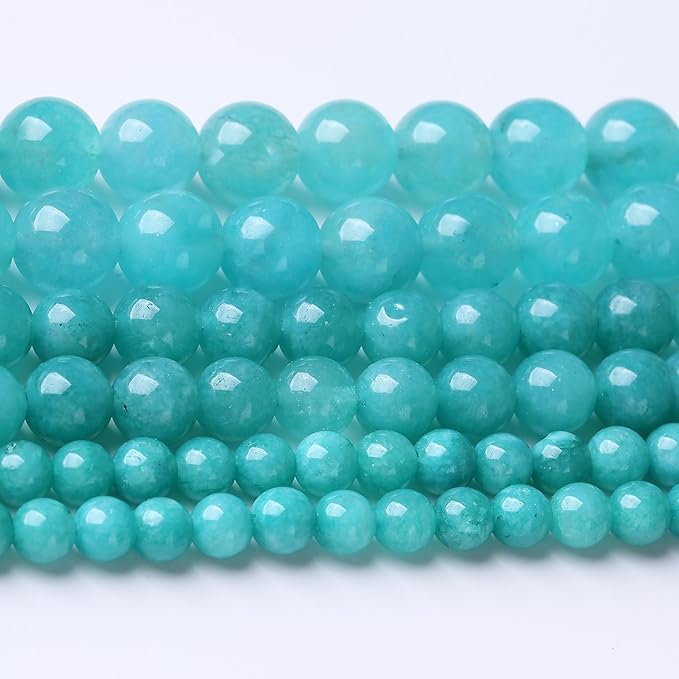 Blue Jade Stone Beads Gemstone Round Crystal Energy Beads for Jewelry Making DIY Bracelet Necklace 1 Strand 15.5inch 4MM