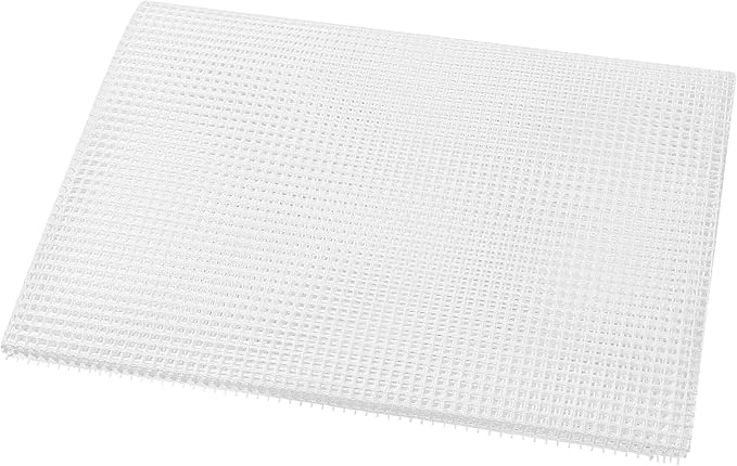 Blank Rug Hooking Mesh Canvas for Rug Making Tapestry Latch Hook Crafts(White,39x59inch)